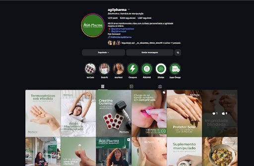 Perfil Instagram Ágilpharma