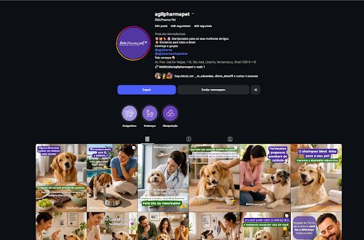 Perfil Instagram Ágilpharma Pet